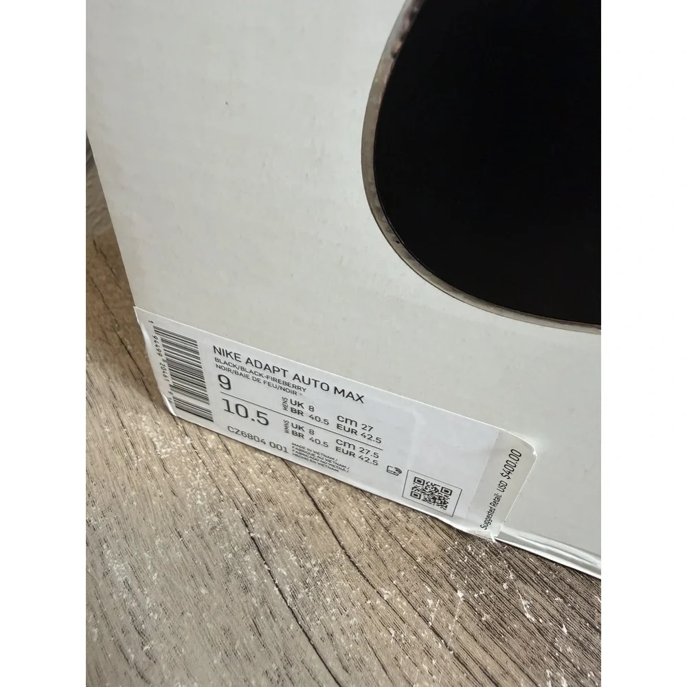 Nike Adapt Auto Max Fireberry Size 9 Brand New Shoes Sneakers Rare RETAIL $400